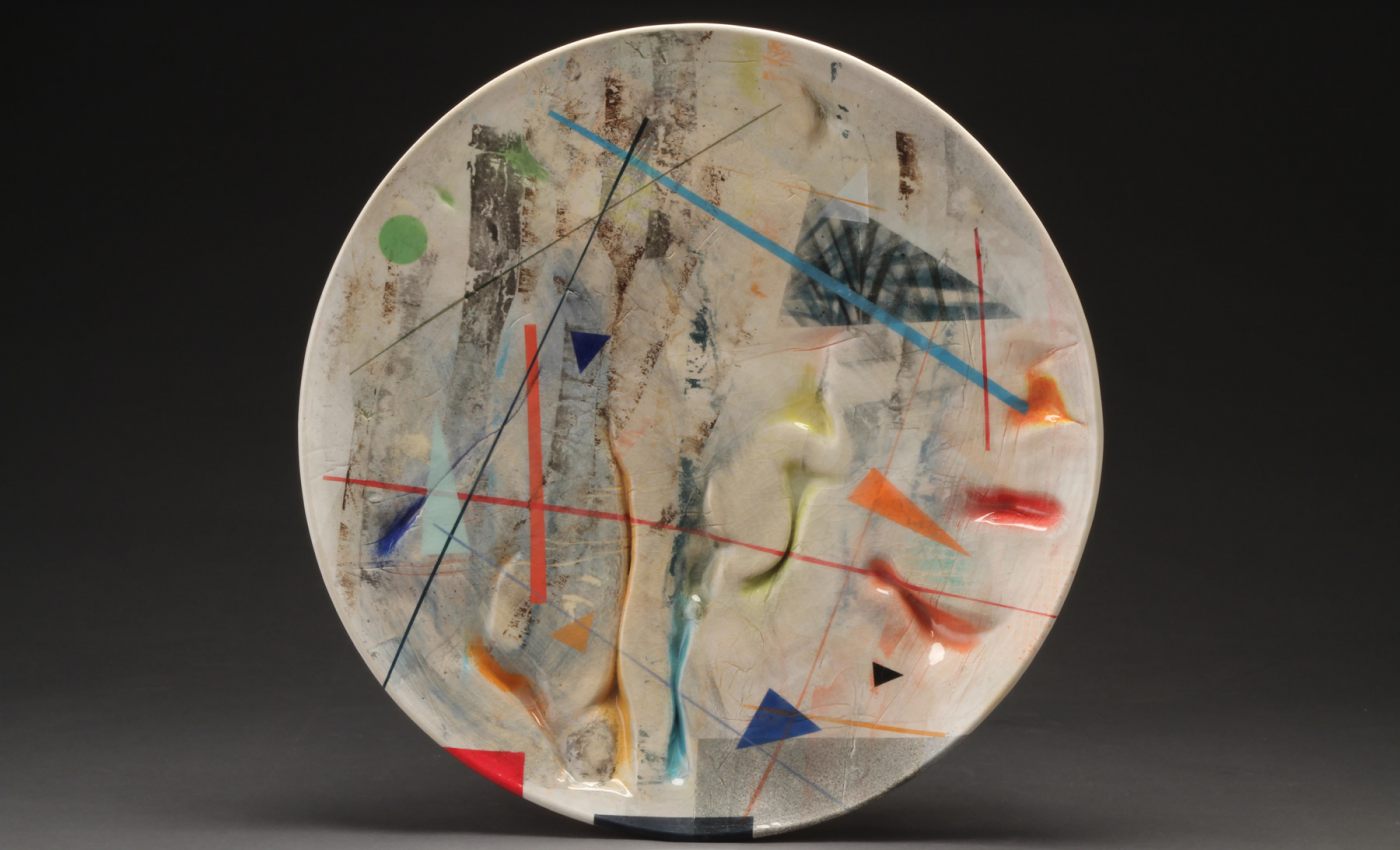 Ceramic plate, 22 inch diameter, 10-5, by Douglas Kenney 2010