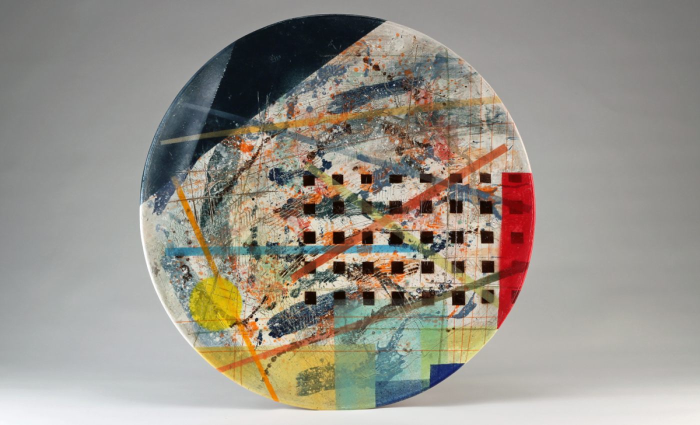 Ceramic Wall Plate #3 by Douglas Kenney, 2020-2, Created during Covid 19 lockdown in San Diego